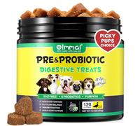 Probióticos para perros - Probiótico digestivo para perros masticable - Apoya la salud intestinal e inmune - Suplemento natural para perros de todos los tamaños (120 unidades)