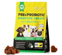 Probióticos para Perros,Probiótico masticable Suave para Perros Enzimas digestivas,Salud intestinal,Equilibrio de levaduras, Sistema inmunológico y apoyos a la Salud en General (60 Soft Chews)