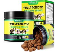 Probióticos para Perros, Probióticos para Perros para Perros Enzimas Digestivas, Salud Intestinal, Picazón en la Piel, Alergias, Sistema Inmunológico y Apoyos para la Salud en General, 120 Chews