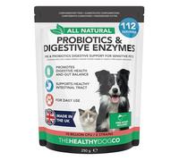 Probióticos, Prebióticos y Enzimas Digestivas para Perros | 100% Natural 140g | para Calmar el Estómago y Mejorar Digestión, Inmunidad, Deposiciones y Flatulencias | 10 Mil Millones de CFU