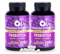Probióticos y Prebióticos Intestinales | Con Inulina y Glutamina | Sistema Inmunológico, Colon Irritable | 90 Cápsulas | Repara Flora Intestinal y Vaginal | 60 Mil Millones UFC (Paquete de 2)