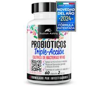 Probioticos y Prebioticos Intestinales, Lactobacillus Rhamnosus & Lactobacillus Plantarum. Probioticos Intestinales, Enzimas Digestivas - 60 Cápsulas 2 Meses