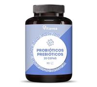 Probióticos y Prebióticos intestinales - Máxima Concentración 20 Cepas + Inulina de Achicoria - 20 Mil Millones UFC- Flora Intestinal y Bienestar Digestivo - 90 Cápsulas Veganas - Vitavea