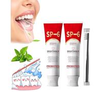 Probiotics Bright Toothpaste,Sp-6 Ultra Whitening Toothpaste,SP-6 Probiotic Whitening Toothpaste,Super Probiotic-6 Toothpaste,Deep Cleaning Care Toothpaste (2 Pcs)