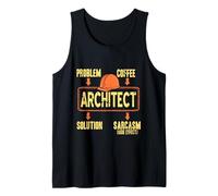 Problem Coffee Solution Sarcasmo Divertido Regalo de Arquitectura Camiseta sin Mangas