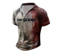 Problem Solved Bloody Shirt I'm Fine Camiseta Blood Splatter Bloody Halloween Im Fine Costume Ok Scary Halloween Movie Shirts Blood Stained Scary T para hombre, dorado, XL