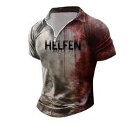 Problem Solved Bloody Shirt I'm Fine Camiseta Blood Splatter Bloody Halloween Im Fine Costume Ok Scary Halloween Movie Shirts Blood Stained Scary T para hombre, beige, XXL