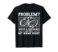 Problem? Write A Grievance and Spell My Name Right Camiseta gráfica económica, Hombre, Negro, XL