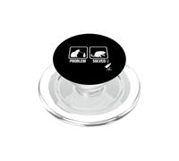 Problema del Gato (Resuelto) - Divertido Dicho sarcástico Lindo Gato Meme PopSockets PopGrip para MagSafe