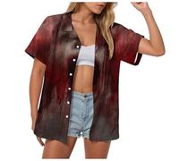 Problema Resuelto Camisa Mujer Camiseta Mujer Bloody Traje de Halloween Tee Problema Resuelto Camisa Halloween DeDisfraz Bloody Horror Tops de manga corta, A-le negro, S