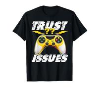 Problemas de Confianza Funny Gamer Controller Gaming Humor Videojuegos Camiseta