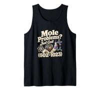 Problemas de Topo Divertido Día del Topo Química Juego de Palabras Avogadro Camiseta sin Mangas