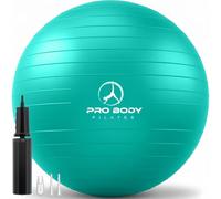 ProBody Pilates Pelota de yoga - Pelota de ejercicio de grado de gimnasio (Aqua, 75 cm)