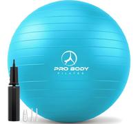 ProBody Pilates Pelota de yoga - Pelota de ejercicio de grado de gimnasio (verde azulado, 75 cm)