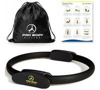 ProBody Pilates Ring Circle, anillo de pilates mágico de 14 pulgadas para entrenamiento de muslos, anillo de yoga, equipo de pilates en casa para mujeres, equipo de fitness circular de pilates (negro)