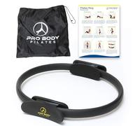 ProBody Pilates Ring Circle, anillo de pilates mágico de 14 pulgadas para entrenamiento de muslos, anillo de yoga, equipo de pilates en casa para mujeres, equipo de fitness circular de pilates (negro)
