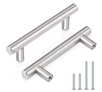Probrico 5 Packt Bar Gabinet tira de la cocina de acero inoxidable Manijas de la cocina Pastillas de armario de baρo 3 """" Centros de agujeros de