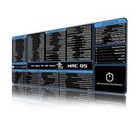 ProbTis - Alfombrilla de ratón con atajos de teclado, compatible con MacOS, estampado con guía de atajos, bordes cosidos, base antideslizante, XXL, de escritorio, 89,9 x 39,9 cm, regalo de oficina