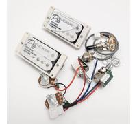 ProBucker Alnico - 2 pastillas Humbucker para pastillas Gibson Les Paul Pastillas de cuello y puente con 4 terminales de conexión rápida 2V2T, arnés de cableado Push Pull Upgrade (blanco)