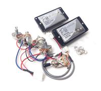 ProBucker Alnico - Juego de 2 pastillas Humbucker para pastillas Gibson Les Paul, pastillas de cuello y puente con terminales de conexión rápida de 2 conductores, arnés de cableado 2V2T, actualización