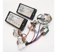 ProBucker Alnico - Juego de 2 pastillas Humbucker para pastillas Gibson Les Paul Pastillas de cuello y puente con 4 terminales de conexión rápida 2V2T, arnés de cableado Push Pull Upgrade (cromado)