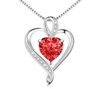 Probuk Infinito Amor CorazóN Collar Mujer, Collares Mujer Amor Colgante De CorazóN Con Caja De Regalo Rosa, Collar De RubíEs Originales, Collar De Mujer En Forma De CorazóN Para Esposa, Novia