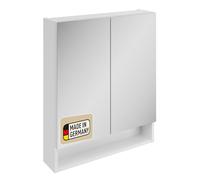 Probus Armario con Espejo básico de 60 cm - Moderno Armario con Espejo en Color Blanco con Compartimento Abierto y Mucho Espacio de Almacenamiento - Fabricado en Alemania