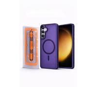 ProBytes Funda magnética mate + kit de aplicador deslizante inteligente | Samsung S26 Plus | Parachoques de TPU + parte trasera de policarbonato mate | Compatible con Qi y MagSafe | Protección a