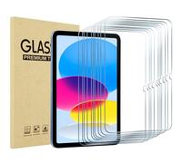 ProCase 10 Piezas Protector de Pantalla para iPad 10ª Gen 10.9" 2022 & iPad 11ª Gen A16 2025 - Cristal Templado Transparente, Alta Sensibilidad y Protección Antirayaduras