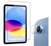 ProCase 1pcs Protector Pantalla para iPad 11 A16 2025 11" iPad 10 2022 10,9" 11ª/10ª Generación + 3pcs Mica Protectora Lente Cámara, Película Cristal Vidrio Templado para iPad 11a/10a 11/10.9 Pulgadas