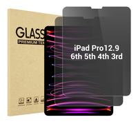 Procase 2 Pack para iPad Pro 12.9 6to 5to 4to 3er 2022 2021 2020 2018 Pantalla de privacidad Protector de pelcula de vidrio templado anti-Spy para i