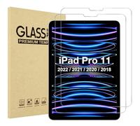 ProCase 2 Piezas Protector de Pantalla para iPad Pro 11" 2022 2021 2020 2018, Salvapantalla de Cristal Templado iPad Pro 4/3/2/1 Gen 11 Pulgadas -Claro