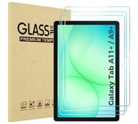 ProCase 3 Piezas Protector Pantalla para Samsung Galaxy Tab A11 Plus/A9 Plus 11" (2025/2023, X230/X210),Cristal Templado 9H,Ultra Transparente,Antiarañazos,Sin Burbujas para Galaxy Tab A11+/A9+ 11"