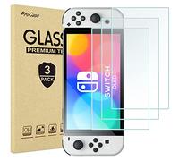 ProCase 3 Piezas Protectores de Pantalla para Switch OLED， Protector de Película de Pantalla de Vidrio Screen Protector para Switch OLED