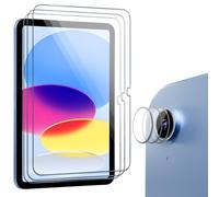 ProCase 3pcs Protector Pantalla para iPad 11 A16 2025 11" iPad 10 2022 10,9" 11ª/10ª Generación + 3pcs Mica Protectora Lente Cámara, Película Cristal Vidrio Templado para iPad 11a/10a 11/10.9 Pulgadas