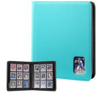 ProCase Álbum para Tarjetas Toploader, 324 Capacidad, 36 Páginas de 9 Bolsillos, Carpeta con Cremallera para Tarjetas Coleccionables y Deportivas en Toploaders de 3'' x 4'' - Azul