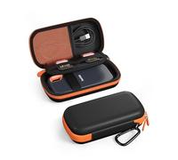 ProCase Bolsa para Discos Duros SSD Externos Crucial X9 Pro / X10 Pro / X9 / X10, Bolsa Portátil para Disco Duro de Estado Sólido, Bolsa de Viaje para SSD, Estuche de Almacenamiento -Naranjanegro
