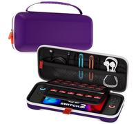 Procase Bolsa para Nintendo Switch 2 2025, Estuche de Viaje Rígido con 24 Ranuras para Juegos, Protector Portátil para Consola, Joy-con y Accesorios - Púrpura
