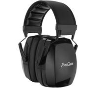 ProCase Cascos Ajustables con Cancelación de Ruidos, Protección Auditiva de NRR 32db Más Alto, Orejeras de Seguridad para Disparar y Cazar, Defensores Auditivos Plegables Compactos -Negro