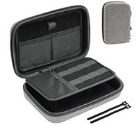 ProCase Estuche Compatible con MacBook Power Adapter Magic Mouse 2 Apple Pencil Guarda USB Flash Disk SD Tarjeta Cargador de iPad iPhone Funda Antigolpes para Accesorios Electrónicos -Gris Oscuro, L