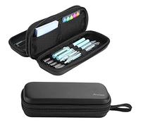 ProCase Estuche de Lápices 2 Compartimentos, Duro Estuche EVA Carcasa Rígida para Bolsa De Lápiz, Portable Ideal para Oficina y Escuelas -Negro