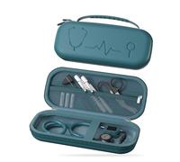 ProCase Estuche para Estetoscopio Compatible con Los Modelos Medi-Inn/3M Littmann/MDF/SCIAN, Ideal para el Estetoscopio 3M Littmann Classic III, Bolsa Médica para Equipo de Enfermería -Azul Caribe