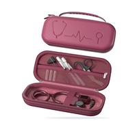 ProCase Estuche para Estetoscopio Compatible con Los Modelos Medi-Inn/3M Littmann/MDF/SCIAN, Ideal para el Estetoscopio 3M Littmann Classic III, Bolsa Médica para Equipo de Enfermería -Frambuesa