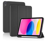 ProCase Funda con Protección Completa de la Cámara para iPad (A16) 11.ª Gen 11" 2025/10.ª Gen 10,9" 2022, Carcasa Delgada Antigolpes con Soporte para Lápiz, Cubierta Suave TPU+PU -Negro