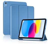 ProCase Funda con Protección Completa de la Cámara para iPad (A16) 11.ª Gen 11" 2025/10.ª Gen 10,9" 2022, Carcasa Delgada Antigolpes con Soporte para Lápiz, Cubierta Suave TPU+PU-Azul