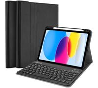 Procase Funda con Teclado Alemán para iPad 11ª Generación 11" 2025 (A3355 A3356) / iPad 10ª Generación 10,9" 2022, Carcasa Protectora con Teclado en Alemán, Diseño Delgado y Desmontable