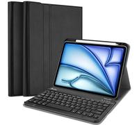 ProCase Funda con Teclado Inglés para iPad Air 4 10.9" 2020 (Modelos: A2324/A2072/A2316/A2325), Apoya Cargar Apple Pencil 2ª Gen, Keyboard Case Delgado Inalámbrico Inglés QWERTY Layout - Negro