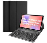 ProCase Funda con Teclado para Galaxy Tab S9 FE 10,9 Pulgadas 2023, Funda Protectora con Teclado inalámbrico extraíble con Soporte S Pen para Galaxy Tab S9 FE (X510/X516) 10,9 Pulgadas 2023 - Negro
