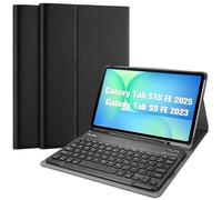 ProCase Funda con Teclado para Galaxy Tab S9 FE 10,9 Pulgadas 2023, Funda Protectora con Teclado inalámbrico extraíble con Soporte S Pen para Galaxy Tab S9 FE (X510/X516) 10,9 Pulgadas 2023 - Negro