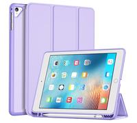 ProCase Funda Delgada para iPad 9.7 Pulgadas 6.ª Generación 2018 A1893 A1954 iPad 5.ª Gen 2017 A1822 A1823, Capa Protectora Ultra Delgada Smart Folio Cubierta Trasera TPU Suave Soporte Lápiz -Lila